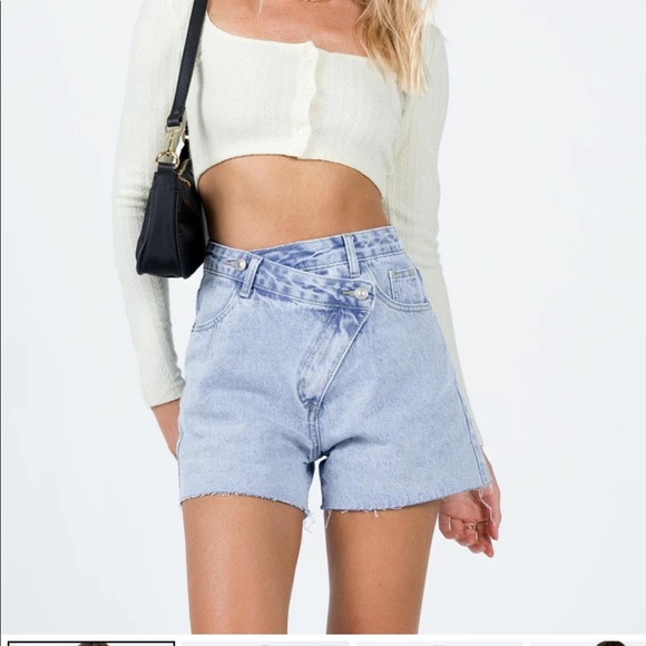 Princess Polly Pants - Princess Polly Danisa Denim Shorts Criss Cross NWT